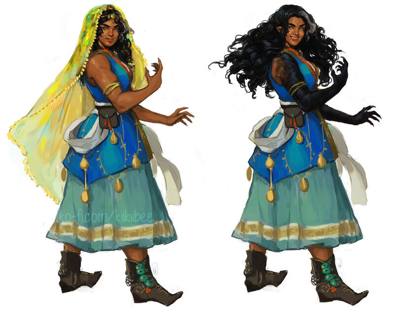 were-panther monk design